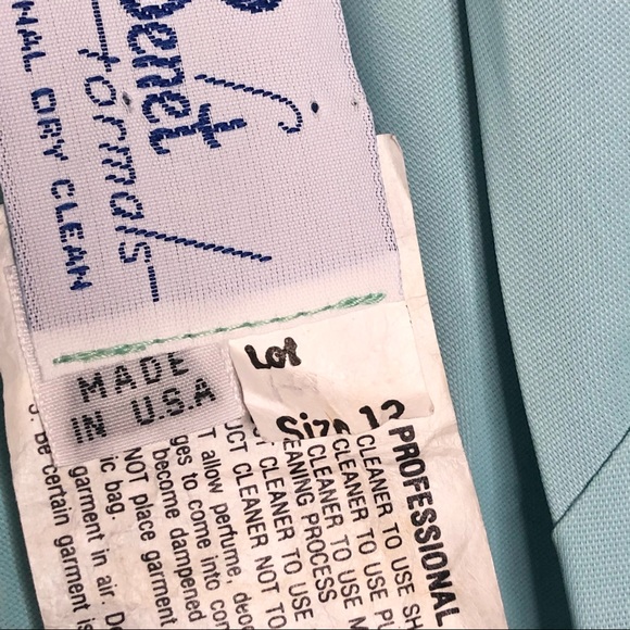 Vintage Mike Benet 60s Blue Lace Overlay Dress - Picture 12 of 15